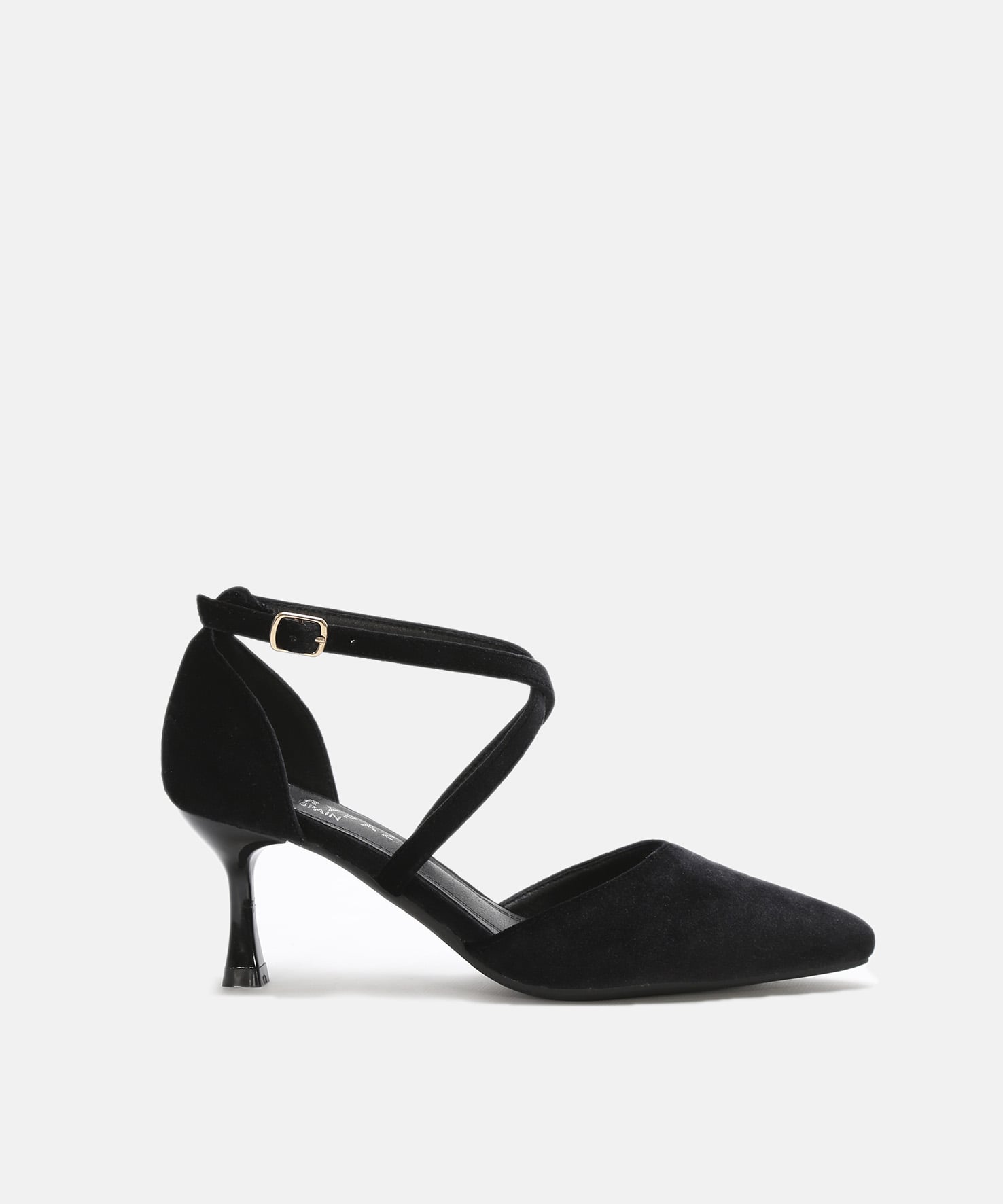 Zapato tac&oacute;n tiras cruzadas